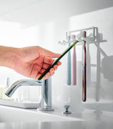 Traceless Adhesive Toothbrush Holder - Steel from Yamazaki Home