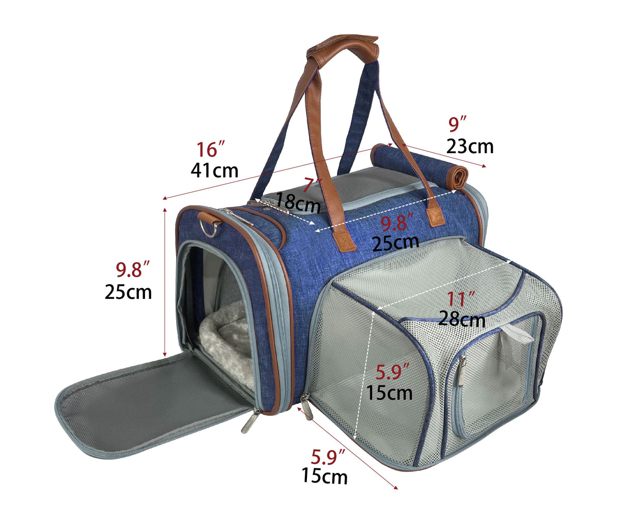 Mr. Peanut's Gold Series Mini Size Airline Compliant Expandable Pet Carrier from Mr. Peanut's Pet Carriers