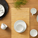 Libbey Austin 10-inch Porcelain Coupe Dinner Plate, Set of 4, White from Libbey