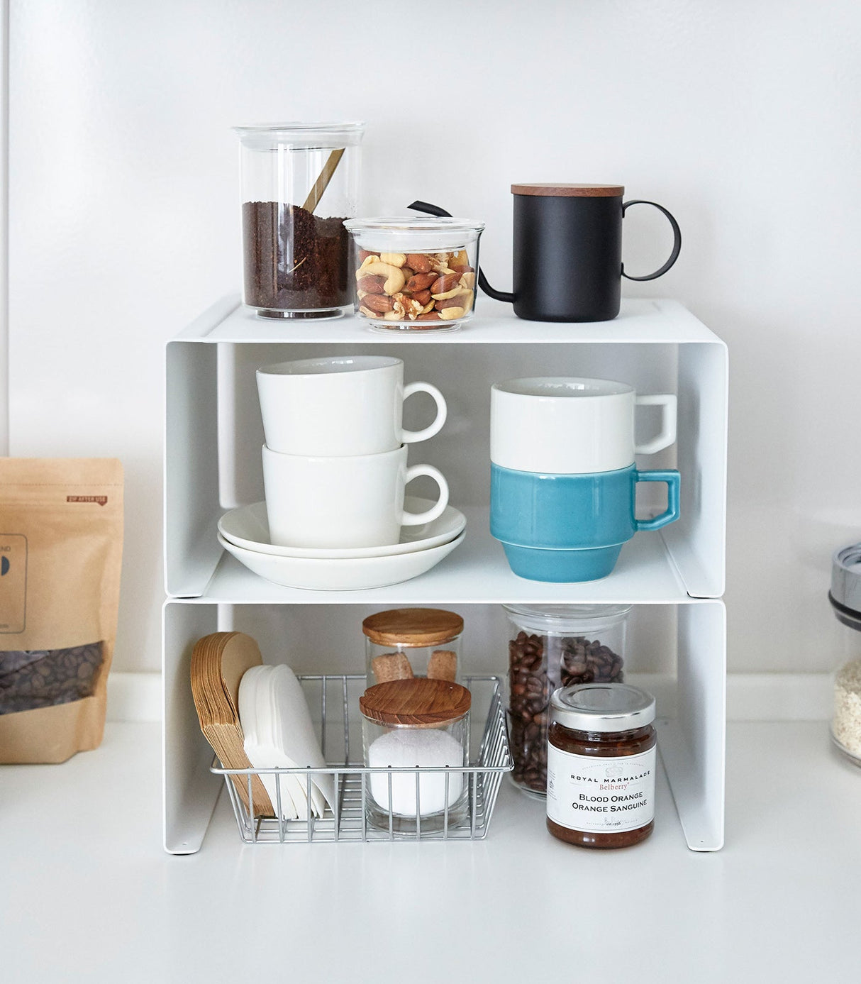Stackable Countertop Shelf - Two Sizes - Steel from Yamazaki Home