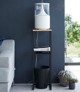 Two-Tier Display & Storage Shelf (31.5" H)  - Steel + Wood from Yamazaki Home