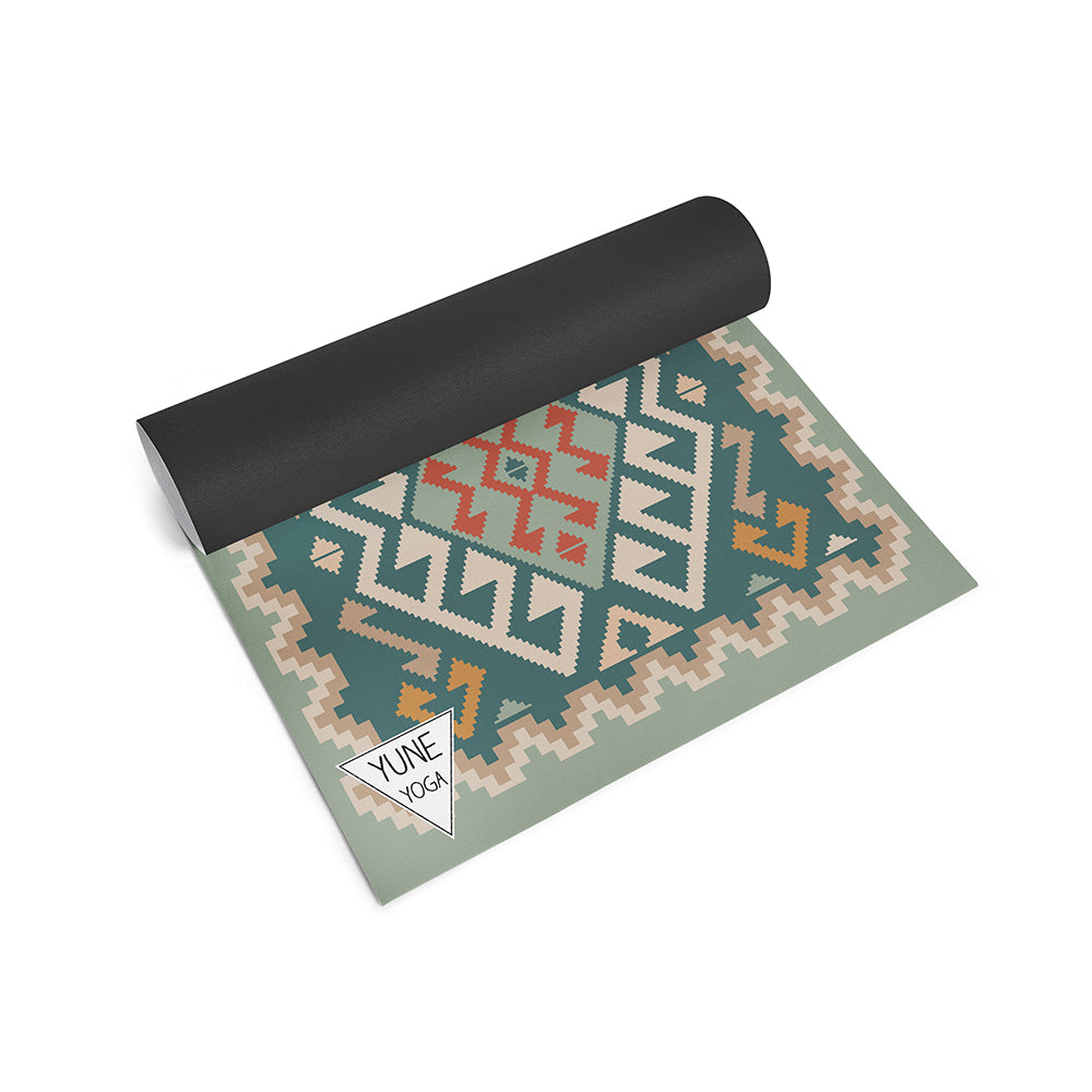 Moab Plains Yoga Mat – 6 mm Extra Thick, Double-Sided Non-Slip, Eco-Friendly PER with Moss Green Nature-Inspired Design | from Yune Yoga
