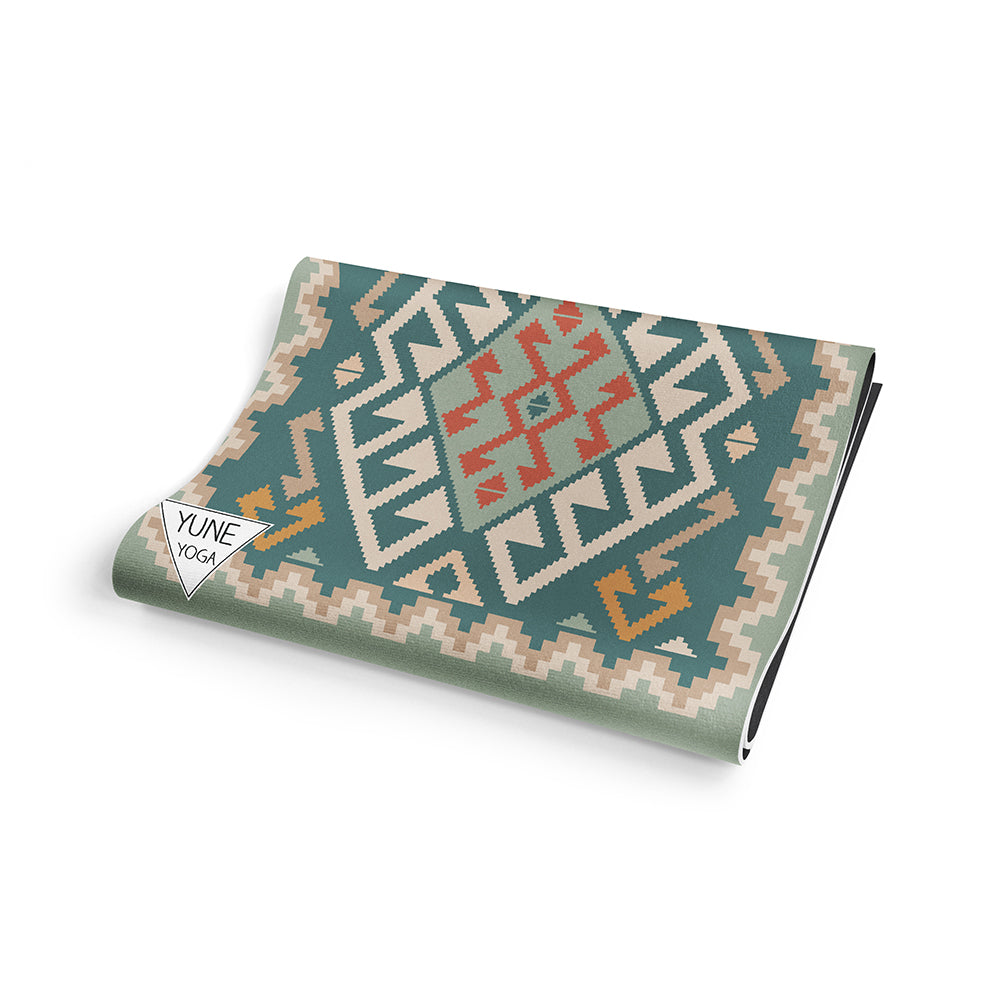 Moab Plains Yoga Mat – 6 mm Extra Thick, Double-Sided Non-Slip, Eco-Friendly PER with Moss Green Nature-Inspired Design | from Yune Yoga
