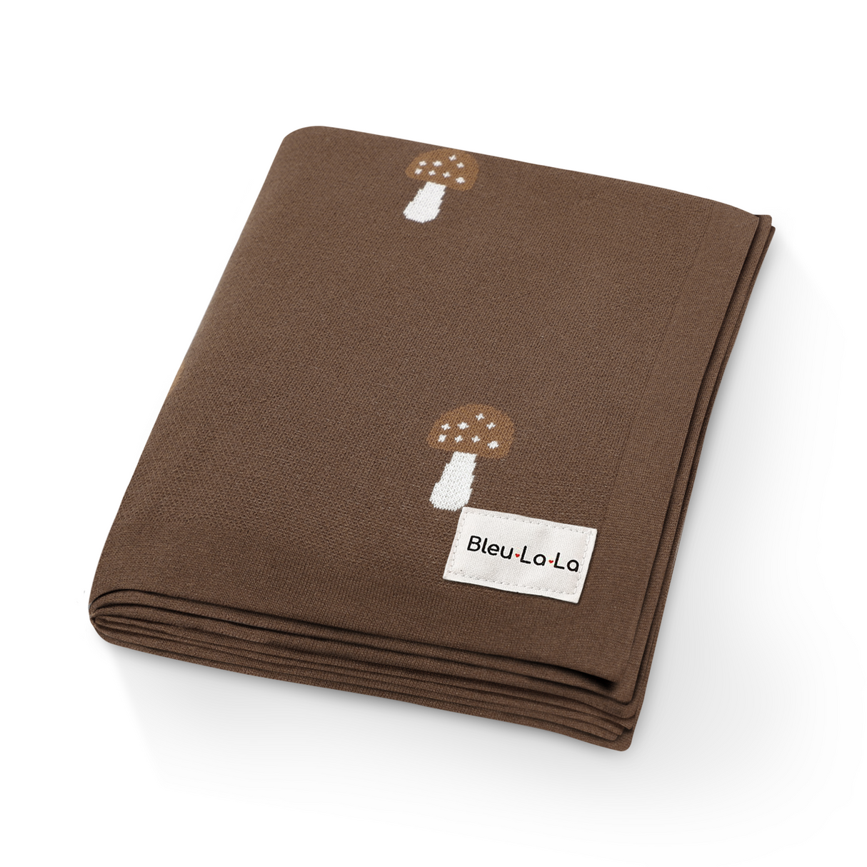 Luxury Knit Mushroom Swaddle Baby Blanket from Bleu La La