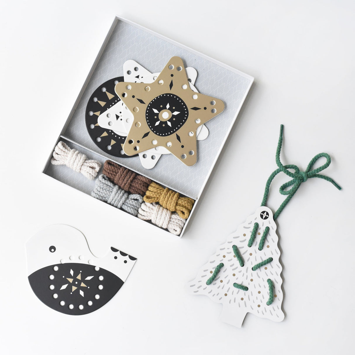 Festive Fun Lacing Ornaments From Wee Gallery