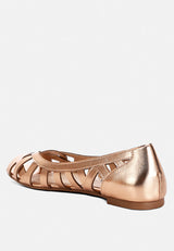 Moira Woven Peep Toe Flats from London Rag International