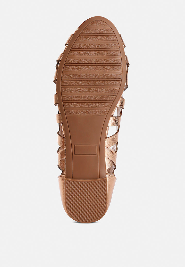 Moira Woven Peep Toe Flats from London Rag International