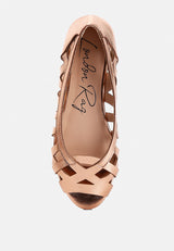 Moira Woven Peep Toe Flats from London Rag International