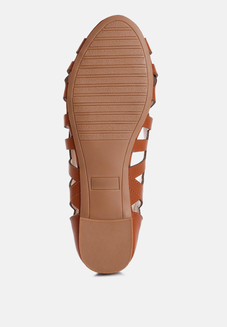 Moira Woven Peep Toe Flats from London Rag International