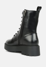 Molsh Faux Leather Ankle Biker Boots from London Rag International