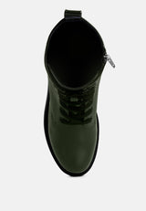 Molsh Faux Leather Ankle Biker Boots from London Rag International