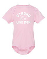 Strong Like Dad/Mom Onesie from DadBod Apparel