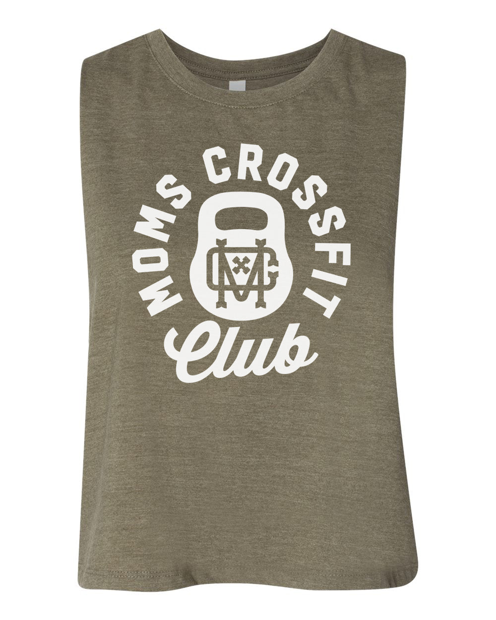 Moms Crossfit Club Crop Tank from DadBod Apparel