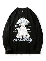Monday Sad Anime Girl Tee From Kawaii Stop