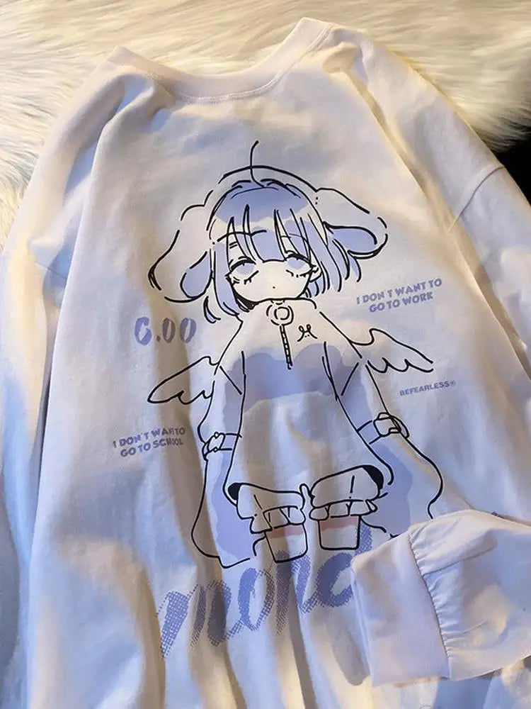 Monday Sad Anime Girl Tee From Kawaii Stop