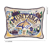 Montana State University Collegiate Embroidered Pillow by CatStudio from Quirks!