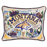 Montana State University Collegiate Embroidered Pillow by CatStudio from Quirks!
