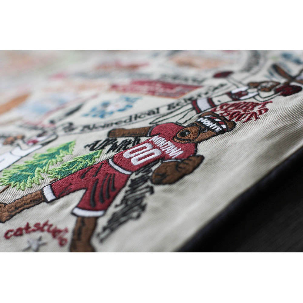 Montana, University of Collegiate Embroidered Pillow by CatStudio from Quirks!