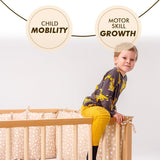Full Montessori Floor Bed Frame for Toddlers with Fence from Goodevas