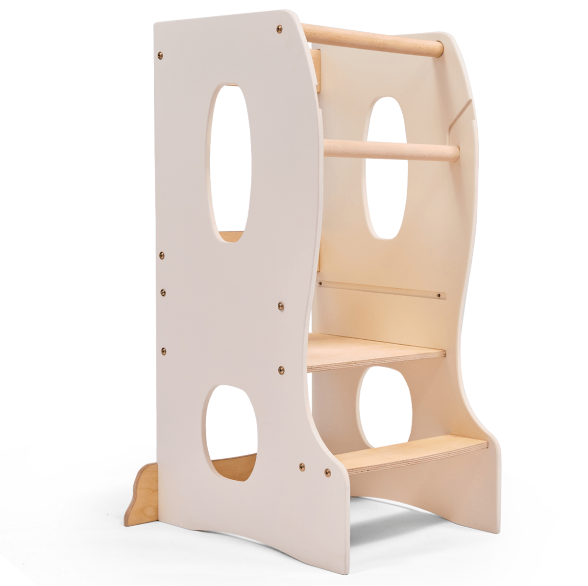 Stable Montessori Learning Tower: Wooden Growing Chair - Ivory from Goodevas