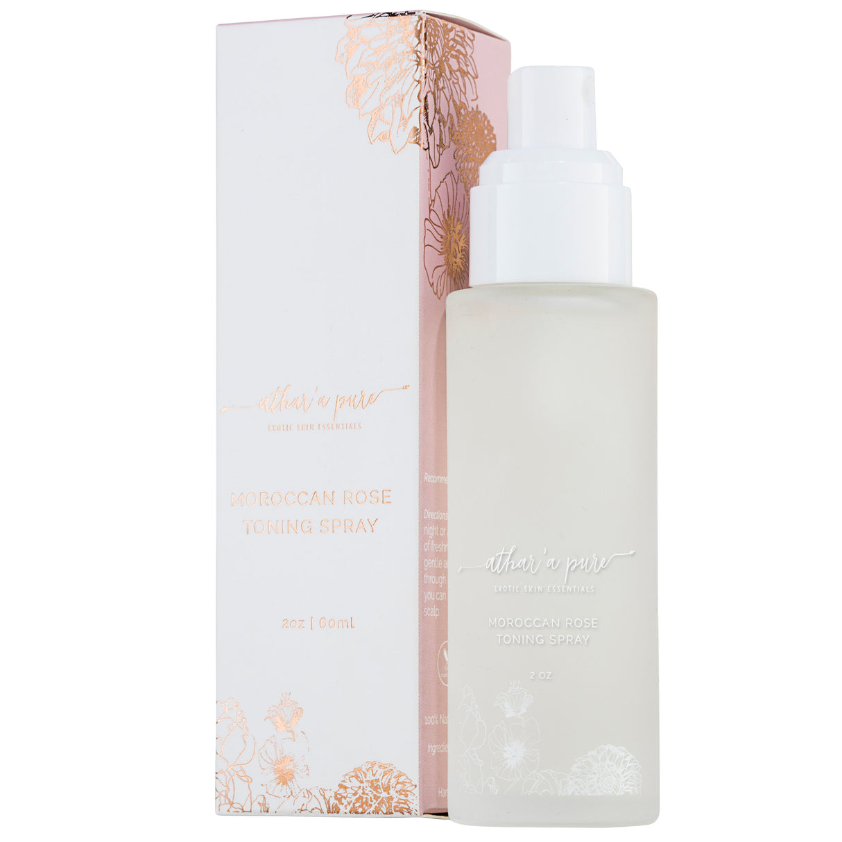 Moroccan Rose Toning Spray - Natural Rose Water Toner From Athar'a Pure