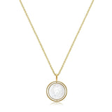 Mother Of Pearl Lion Pendant Necklace from eklexic