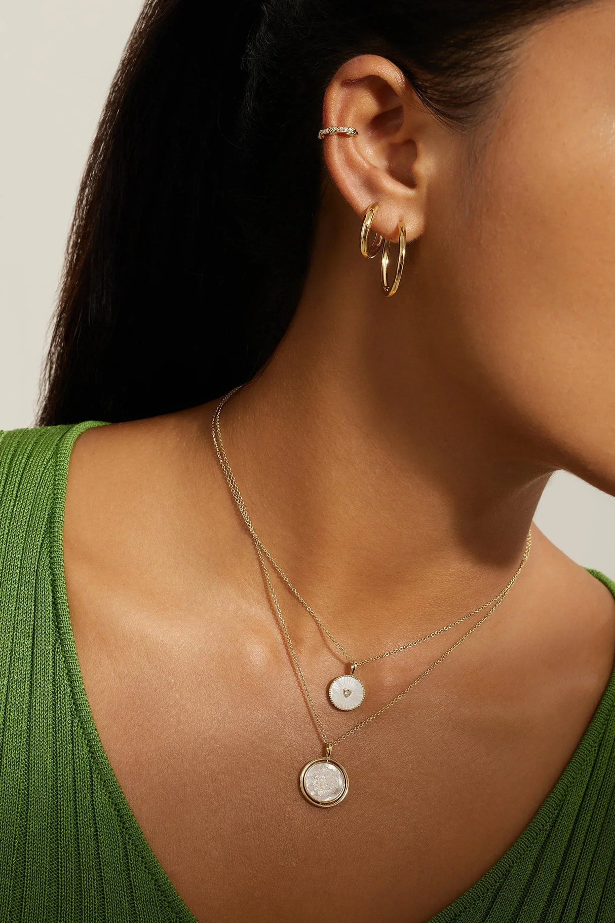 Mother Of Pearl Lion Pendant Necklace from eklexic