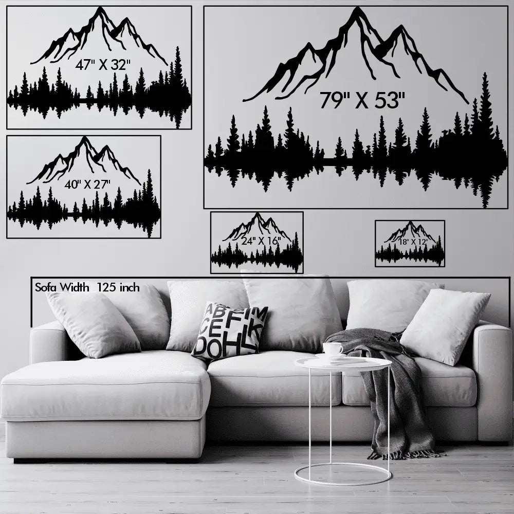 Mountain and Forest Metal Wall Art from VITAHOME DESIGN LLC