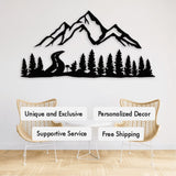 Mountain and Forest Metal Wall Decor from VITAHOME DESIGN LLC