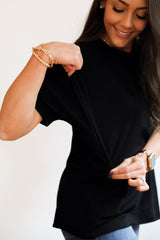 Relaxed Fit Zip Breastfeeding Tee from Movemama