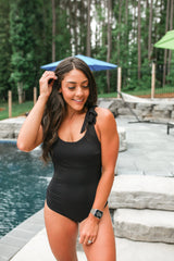 Ribbed One Piece Tie Shoulder Breastfeeding Swimsuit From Movemama