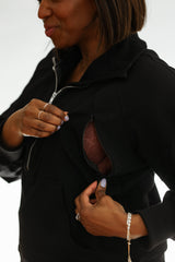 Oversized Three Zip Breastfeeding Sweatshirt From Movemama