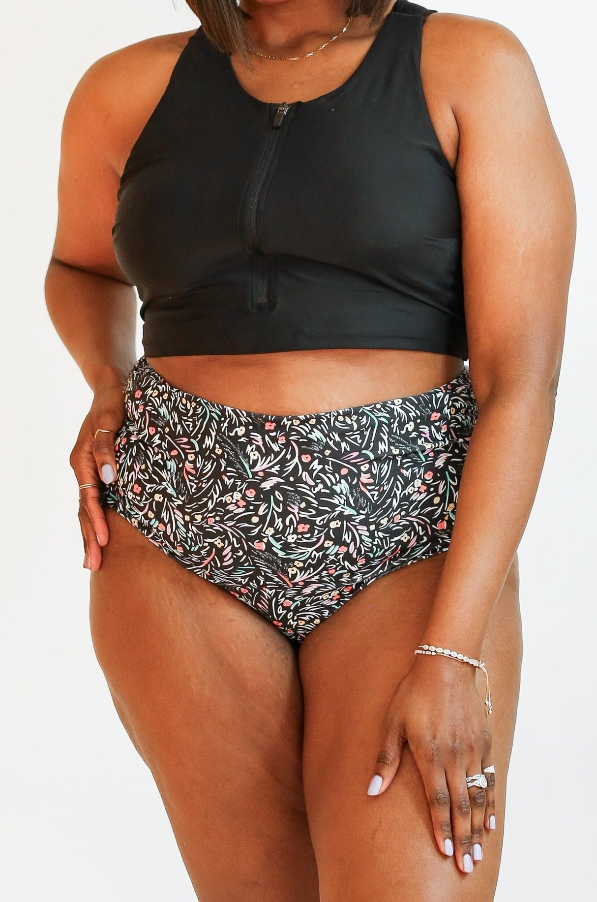 Full Coverage High Waist Bikini Bottoms From Movemama