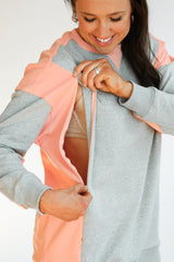 Colorblock Nursing Lightweight Sweatshirt From Movemama