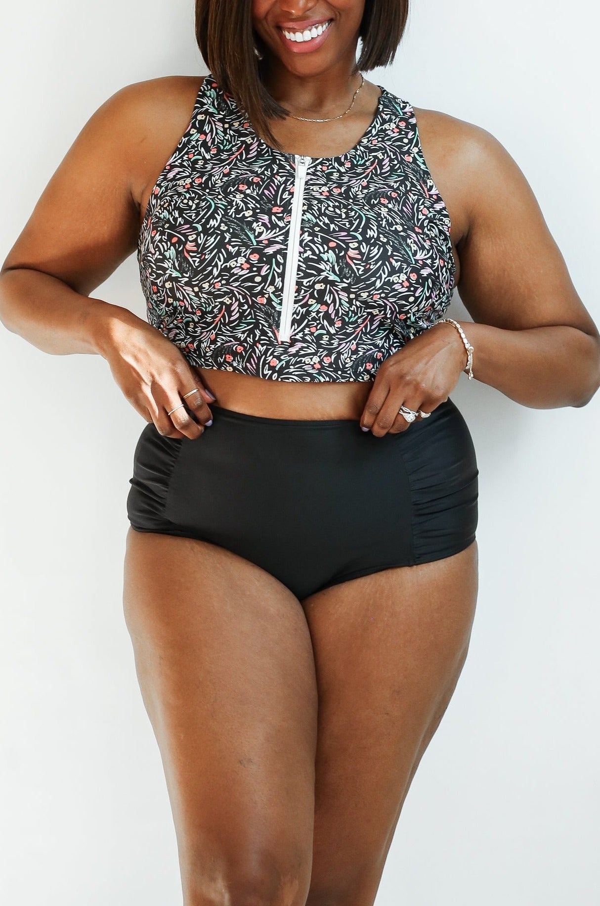 Moderate Coverage High Waist Bikini Bottoms From Movemama