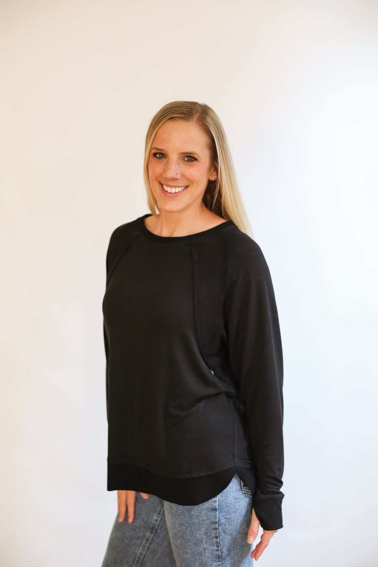Free Flowing Long Sleeve Nursing Top From Movemama