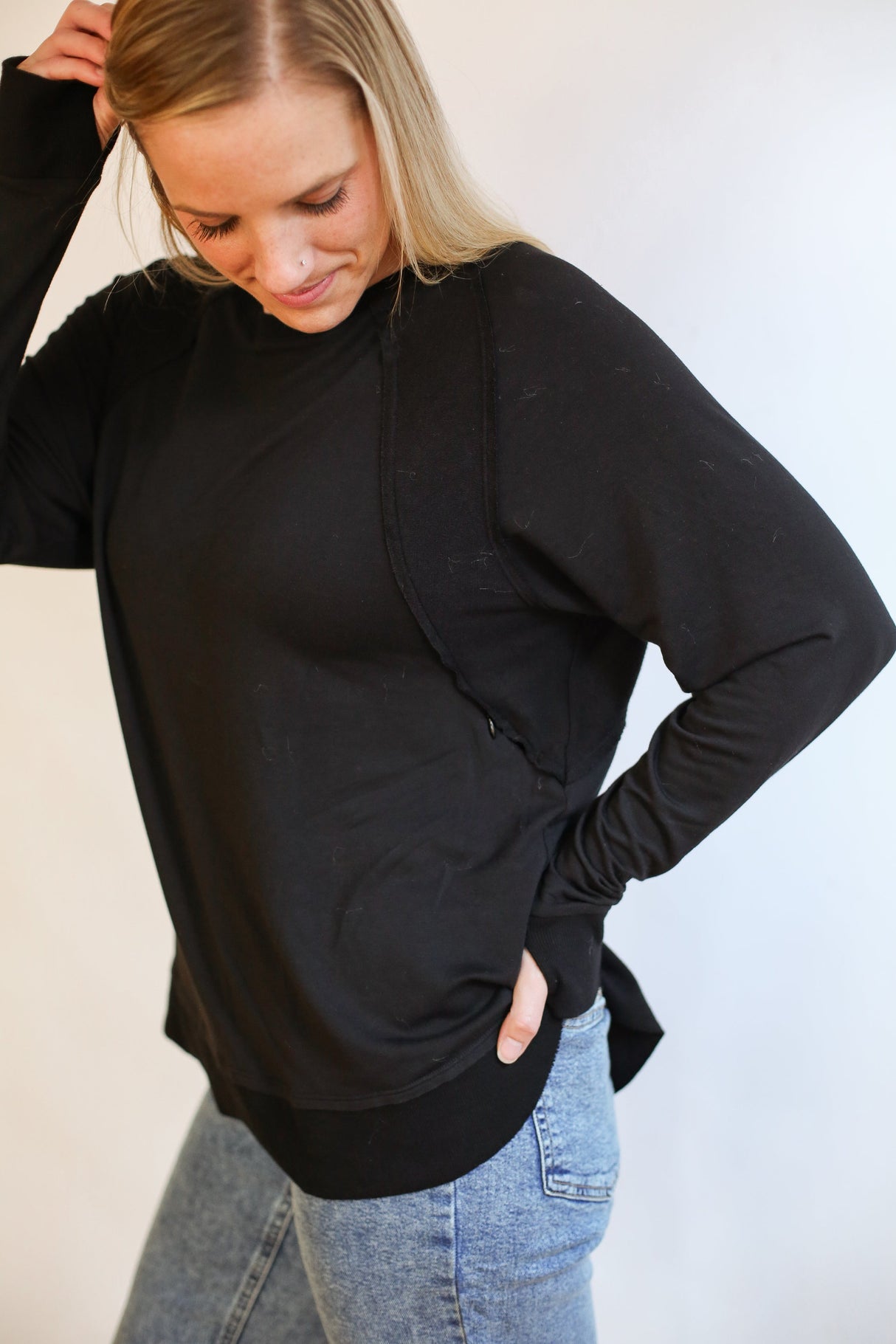 Free Flowing Long Sleeve Nursing Top From Movemama