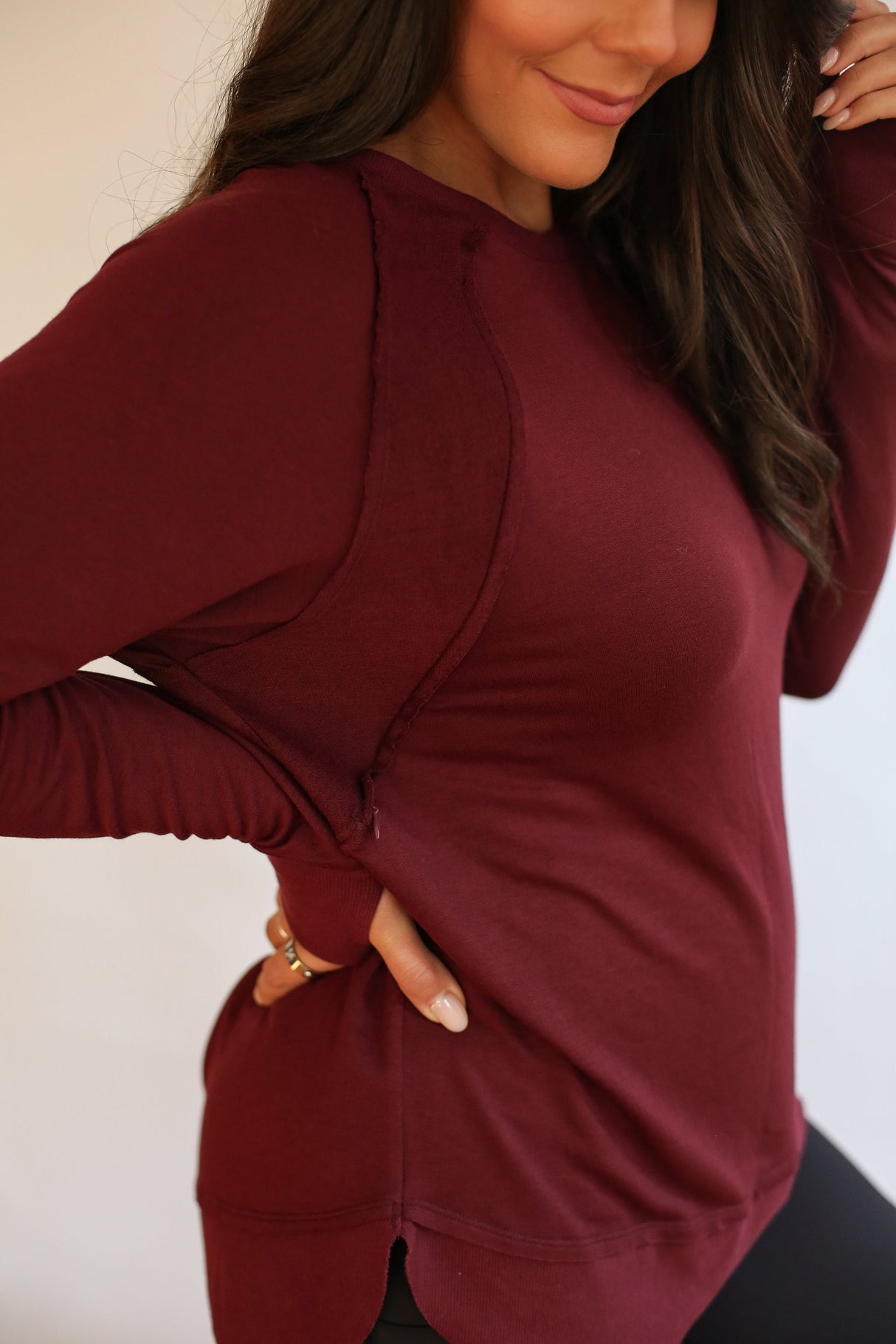 Free Flowing Long Sleeve Nursing Top From Movemama