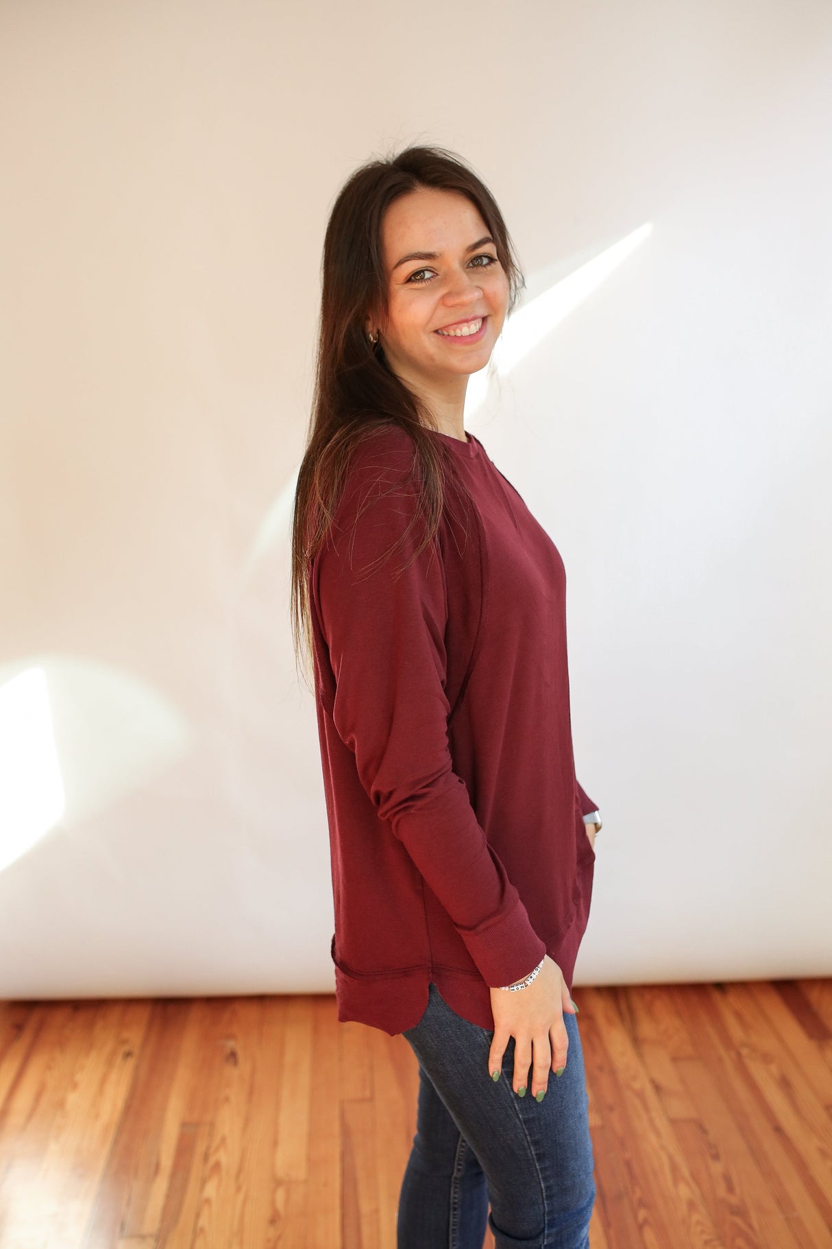 Free Flowing Long Sleeve Nursing Top From Movemama
