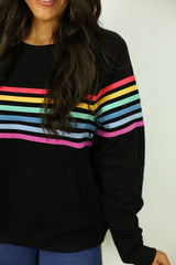 Six Stripe Invisible Zip Breastfeeding Sweatshirt From Movemama