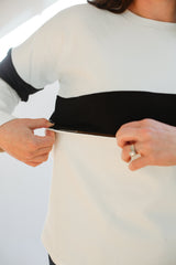 Varsity Dual Zip Breastfeeding Long Sleeve From Movemama
