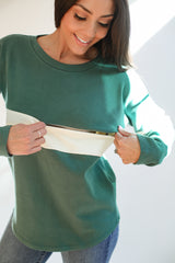 Varsity Dual Zip Breastfeeding Long Sleeve From Movemama