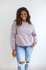 Relaxed Fit Invisible Zipper Breastfeeding Sweatshirt with Piping From Movemama