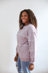 Relaxed Fit Invisible Zipper Breastfeeding Sweatshirt with Piping From Movemama