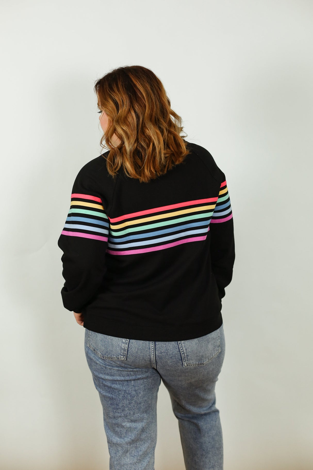 Six Stripe Invisible Zip Breastfeeding Sweatshirt From Movemama