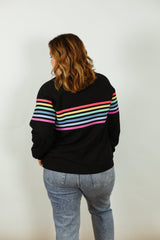 Six Stripe Invisible Zip Breastfeeding Sweatshirt From Movemama