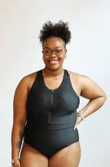One Piece Zip Up Breastfeeding Swimsuit From Movemama