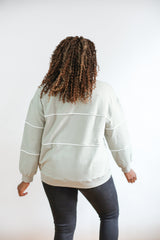 Relaxed Fit Invisible Zipper Breastfeeding Sweatshirt with Piping From Movemama