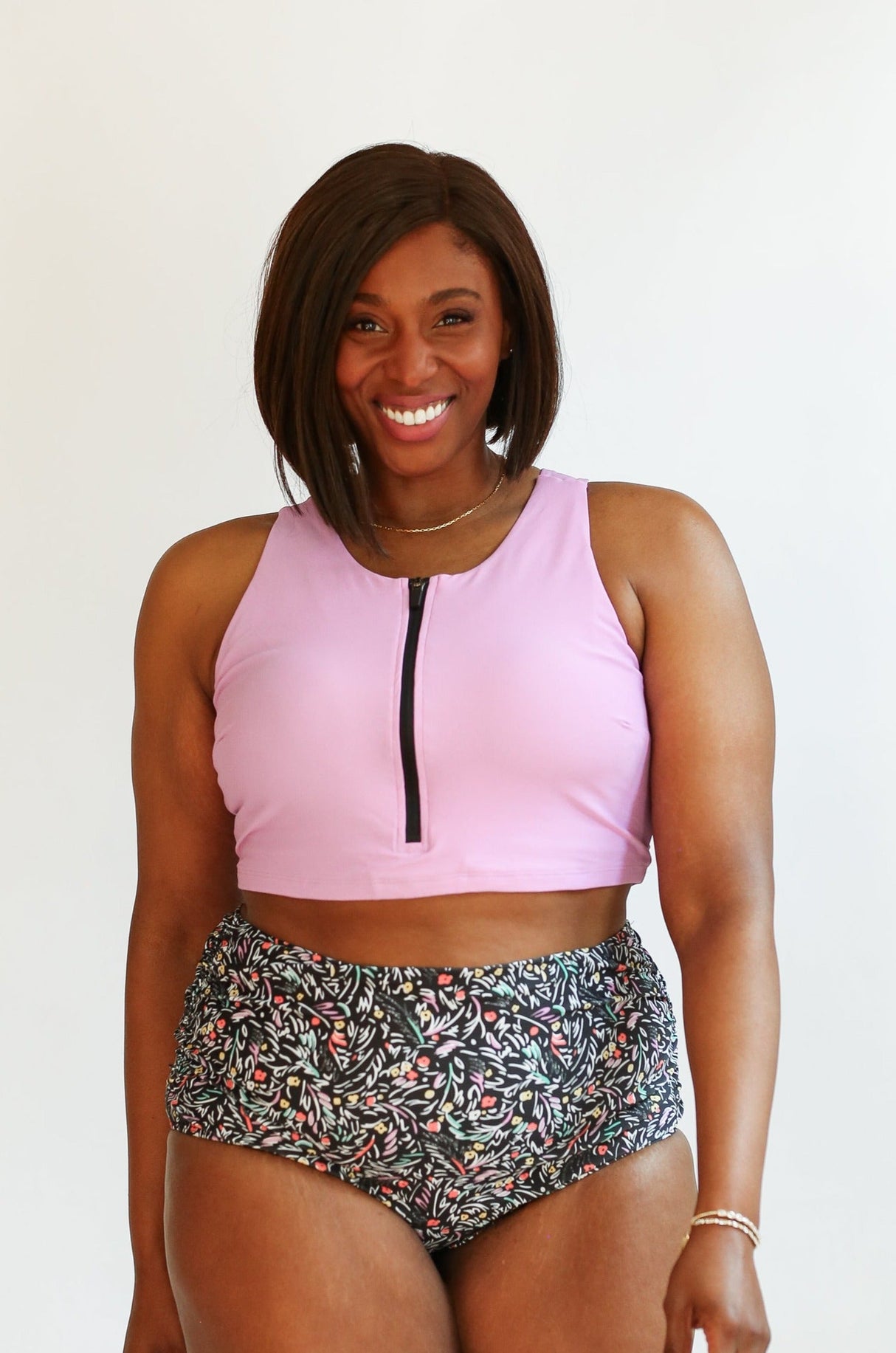 Crop Zip Up Breastfeeding Swimsuit Top From Movemama