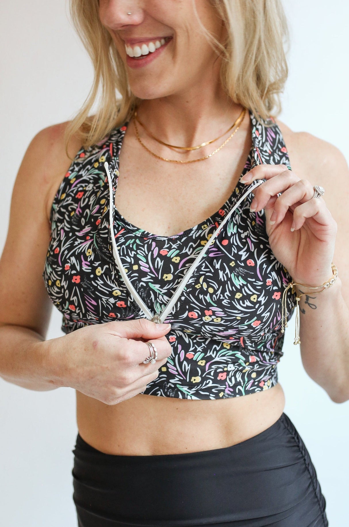 Crop Zip Up Breastfeeding Swimsuit Top From Movemama